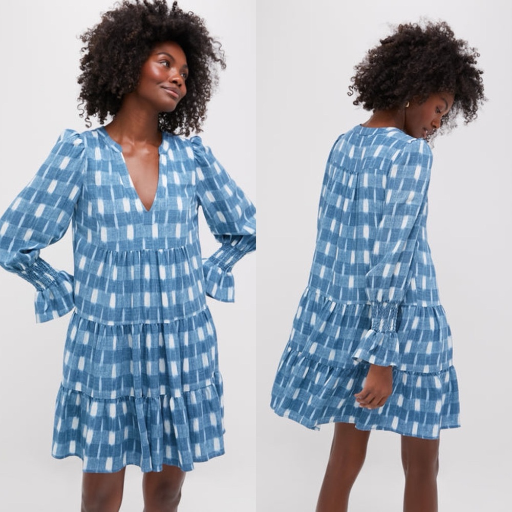 TUCKERNUCK / Pomander Place Blue Ikat Kenzo Dress